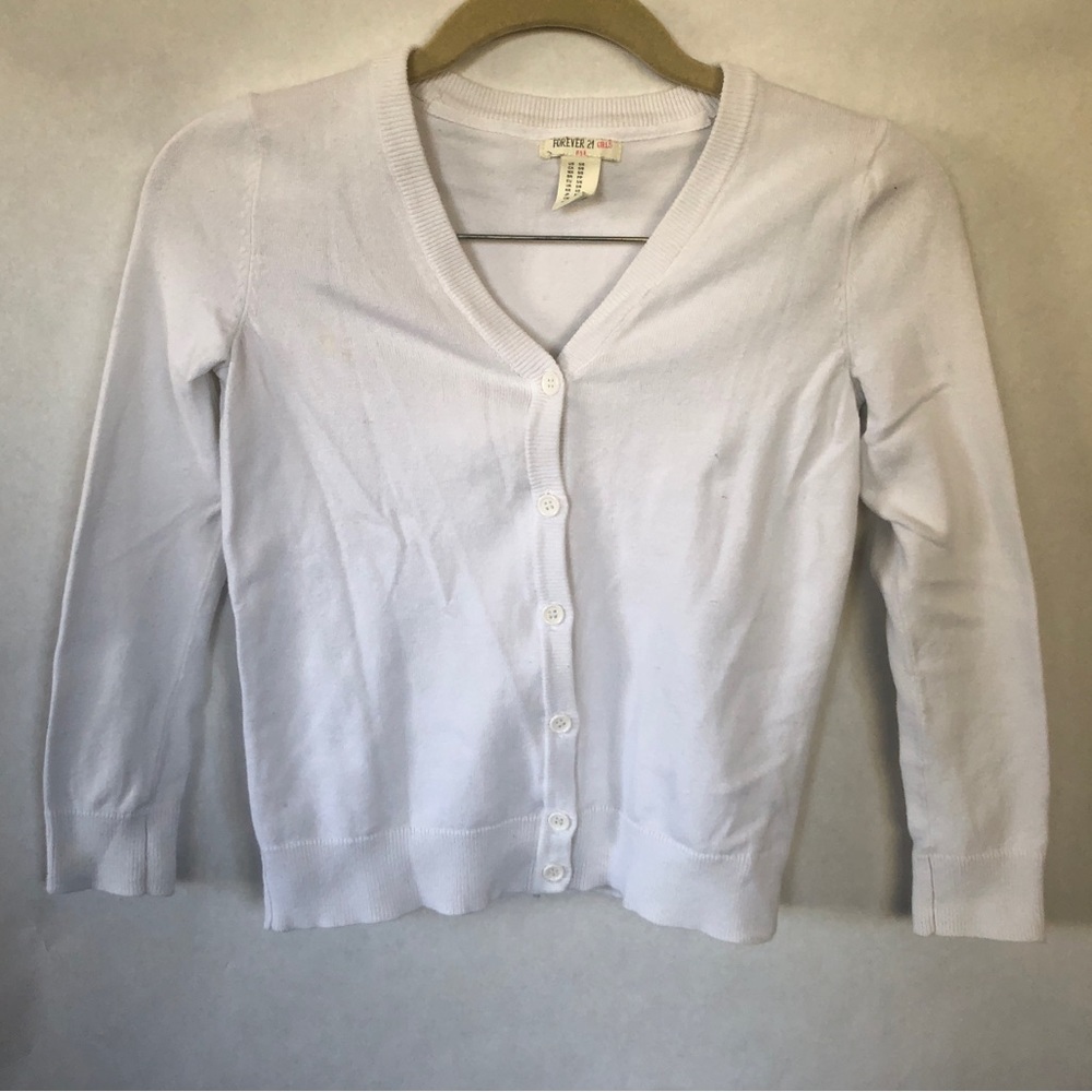 White Button Up Sweater